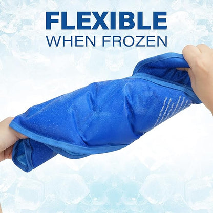 LotFancy Ice Pack for Neck Shoulder, Reusable Cold Neck Wrap for Pain Relief, Flexible Gel Pack with Adjustable Straps, Cold Compress Therapy for Injuries, Swelling, Strains, Sprains