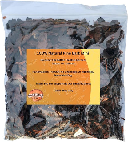 Premium Mini Orchid Bark for Plants, Wood Chips for Gardens, Orchid Bark Mulch, Ideal Orchid Bark for Potting Mix, A Beautiful Natural Brown Mulch 4 Quart