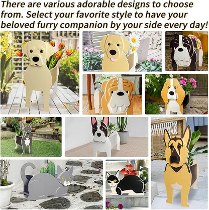 Dairy Cow Planter, Cute Animal Shape Flower Planters, Plant Pots for Indoor/Outdoor Garden Decor, Unique Gifts/Souvenirs for Pet Lovers (Large)