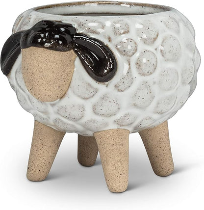 Abbott Collection Stoneware Sheep on Legs Planter - Large (3.25" H)