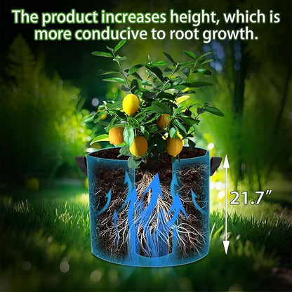 2-Pack 50 Gallon Plant Grow Bags, Thickened Nonwoven Fabric Pots with Handles,Sturdy Garden Planters Aeration Gardening Container to for Plants, Vegetables, and Flowers