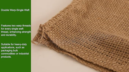 Natural Burlap Bags 19" X 29" with Drawstring, 3 Pack – Eco-Friendly Durable Brown Burlap Bags for Storage, Agriculture, Flood Control, Gardening and Frost Protection