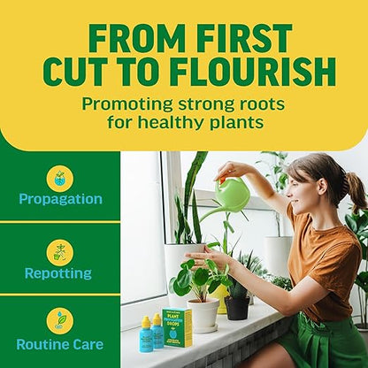 Rooting Drops for Plant Propagation | for Faster, Stronger Roots & Less Shock | Propagation Drops for Water, Soil, Moss, & More! Supports Plant Health During Repotting | for All Your Props & Cuttings