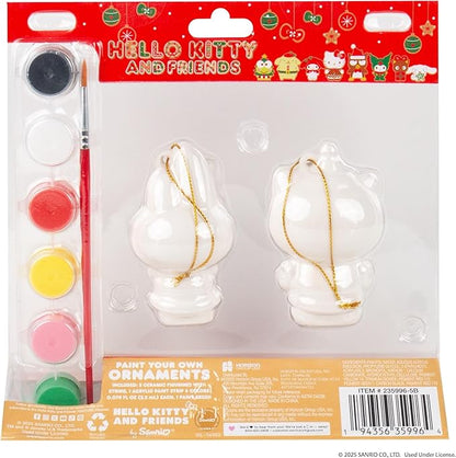Horizon Group USA Paint Your Own Figurine Kit, DIY Art Project for Kids, Hello Kitty and My Melody Ornaments