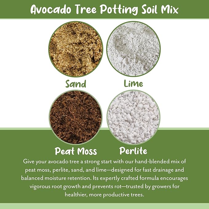 Soil Sunrise Avocado Tree Potting Soil Mix (12 Quarts) for Germinating, Growing and Repotting Avocado Plants
