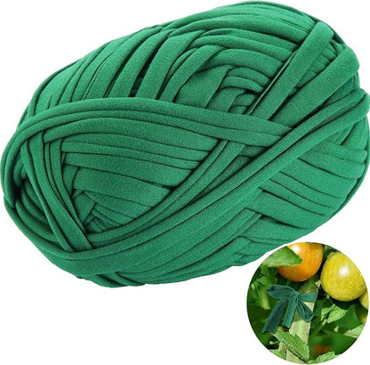 BBTO Green 30 Meter/ 98 Feet Garden Twine Soft Plant Tie Garden String Tree Tie Stretchy Gardening Tape Plant Support for Home Tying Climbing Plants Veggies Flower Supplies Craft(1 Roll)