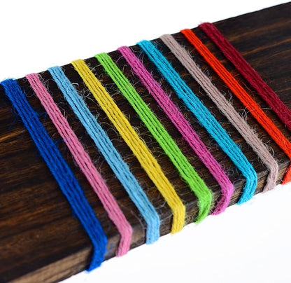 Quotidian Multi-Colors Natural 3 ply Jute Jute Twine Rolls 1/12" (0.2cm) 1000 Feet - Wrapping Picture Hanging Gardening