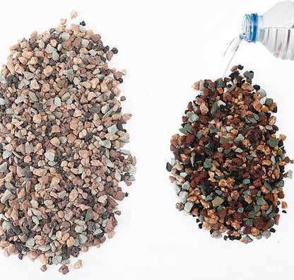 15LB Mix Lava Rocks for Plant Gravel Pebbles for Bonsai Succulent Potting Soil, Top Dressing and Terrarium Plants,