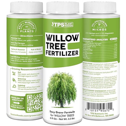 Willow Fertilizer for Willow Trees, Great for Weeping Willow, Corkscrew Willow, and Dappled Willow, Liquid Fertilizer by TPS Plant Foods, 1 Gallon (128oz Quart)
