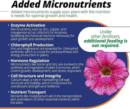 Jack's Classic 10-30-20 Blossom Booster Water-Soluble Fertilizer with Micronutrients for Increasing Color and Quantity of Blooms in Flowering Plants, 8oz