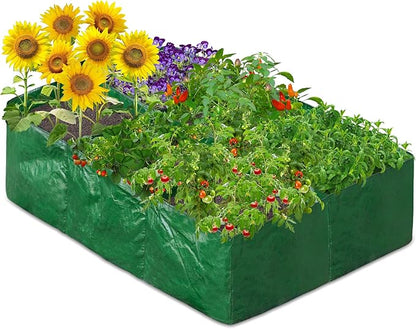 Garden Raised Planting Bed with Partition Grids,Durable PE Planter Bags for Vegetables,Suitable for Potato/Tomato/Flower/Garden Containers (1, 41" × 27.5" × 10" -6Grids)
