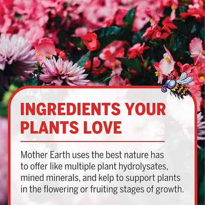 Mother Earth Floressence Bloom Supplement 1-1-1 Liquid Plant Supplement For Flowering And Fruiting Plants, Quart