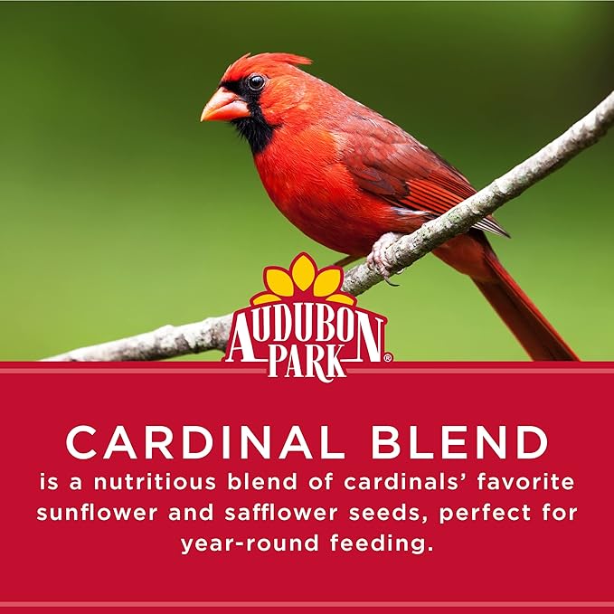 Audubon Park Cardinal Blend Wild Bird Food,Cardinal Bird Seed for Outside Feeders,4-Pound Bag,(Pack of 2)