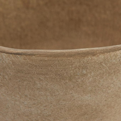 Creative Co-Op Boho Terracotta Footed Planter with Organic Edge, Matte Taupe