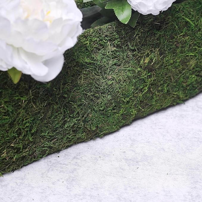 Efavormart 23.5" Rectangle Preserved Moss Planter Box Moss Covered Planters with Inner Lining