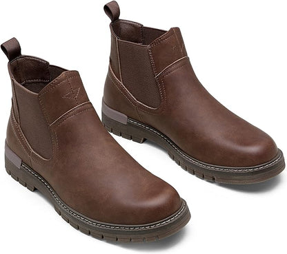 Jousen Chelsea Boots Casual Slip On Ankle Waterproof Mens Boots