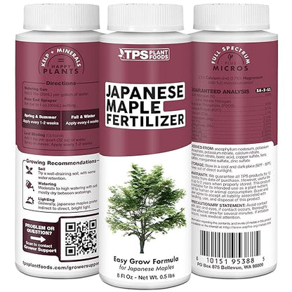 Japanese Maple Fertilizer, Complete Liquid Plant Food for All Japanese Maple Tree Varietals, 32 oz (1 Quart)