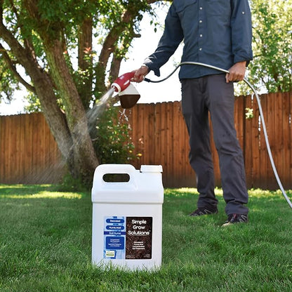 Super Seaweed Humic Fulvic Acid Blend- Liquid Carbon - Soil Hume - Simple Grow Solutions- Natural Lawn & Garden Concentrated Treatment- Increase Nutrient Uptake (2.5 Gallons)