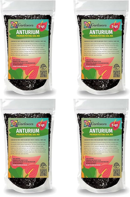 Gardenera Anthurium Potting Mix - Unleash The Full Potential of Your Indoor Garden - 20 QUARTS