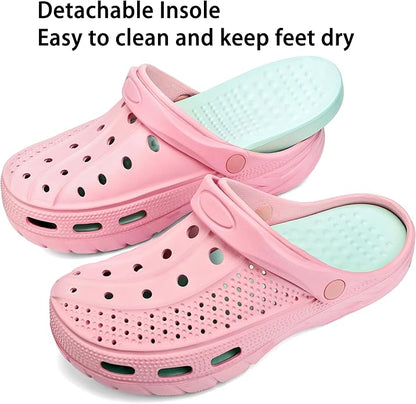 Women Men Orthopedic Clogs Arch Support Garden Shoes Sandals Slippers with Plantar Fasciitis Insoles