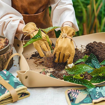 BIUWING Plant Repotting Mat,Thickened Leather Waterproof Transplanting Mat,Indoor Succulent Potting Mat for Transplant and Mess Control