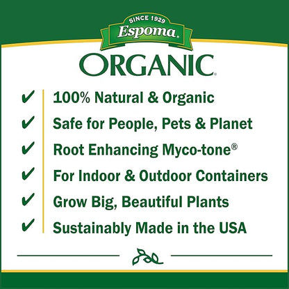 Espoma Organic Moisture Mix Potting Soil - All Natural Potting Mix for All Indoor & Outdoor Containers for Organic Gardening, 8 qt. Bag. Pack of 1