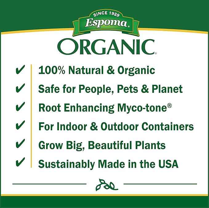 Espoma Organic Vegetable & Flower Garden Soil Natural and Organic in Ground Planting Mix. Use when Planting & Transplanting. For Organic Gardening. 1 Cubic Foot Bag