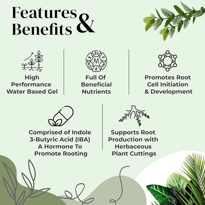 Clonex Rooting Gel - High-Performance Rooting Compound for Plant Cuttings, Contains IBA, Promotes Root Initiation & Development - 100ml