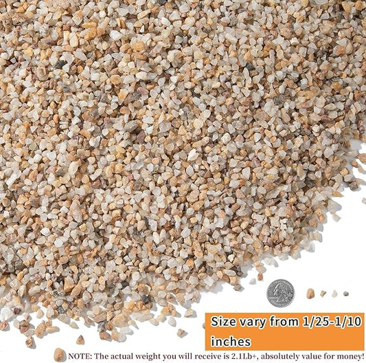 2lb Mixed Sand Rocks Pebbles Pumice Potting Soil Amendment Succulent Cactus Bonsai Gritty Rock Decorative Gravel for Succulents, Bonsai, Vase Fillers,Terrarium Plants