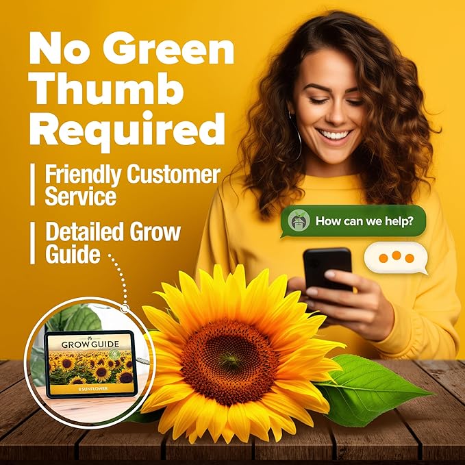 HOME GROWN Sunflower Seeds for Planting | 8 Varieties |1000+ Non-GMO Sun Flower Seeds Packets to Plant: Grow Dwarf Sunflowers, Mexican Sunflowers, Wild, Lemon Queen,Autumn Beauty,Sunspot, Velvet Queen