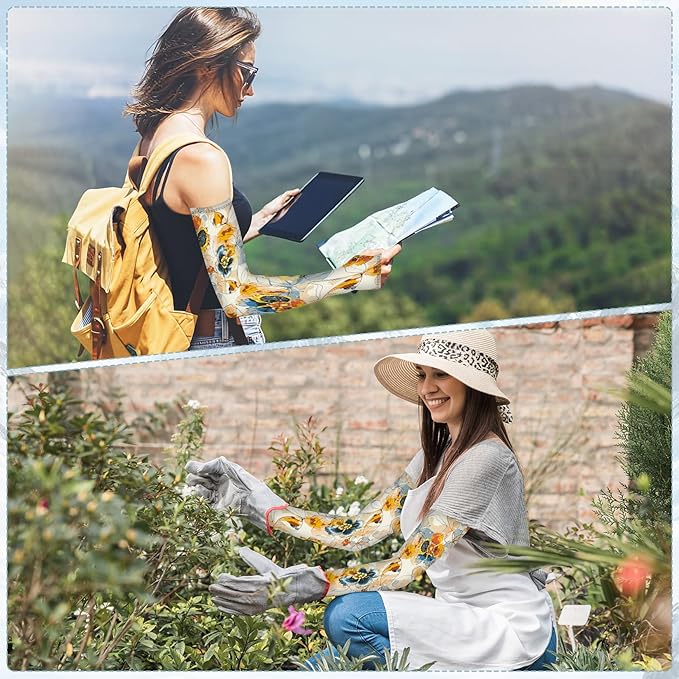 Gardening Sleeves for Women Farm Sun Protection Thorn Proof Cooling Arm Sleeves to Cover Arms for Garden Sports
