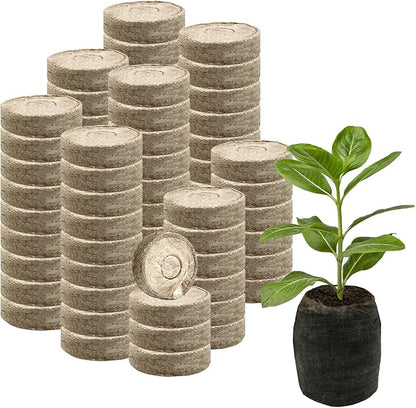 150 Pcs 30mm Peat Pellets for Seed Starting and Sowing, Compressed Seed Starter Pods for Garden Planting of Herbs, Flowers, and Vegetables