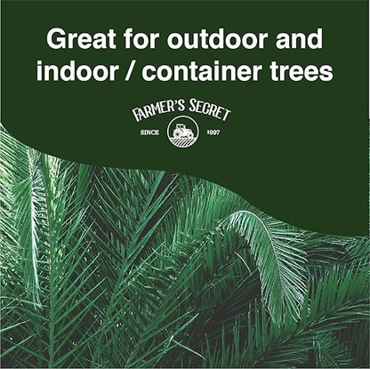 Farmer's Secret Palm Tree Booster Fertilizer - Super Concentrated 4-15-12 Formula - Formulated for All Types of Palm Trees at All Life Stages - Outdoor and Indoor/Container Trees (128oz)