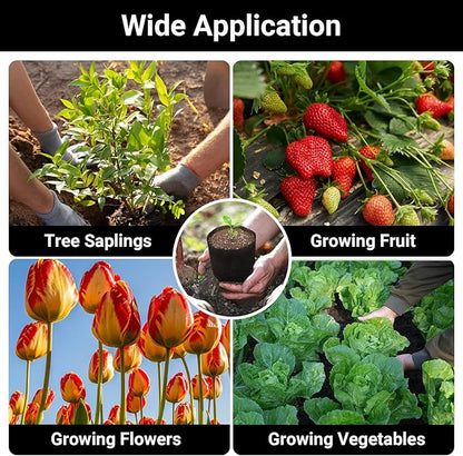 Black Plant Grow Bags, Pack of 100 7.5x7.5 Breathable Non-Woven Fabric Grow Bags for Planting Seedling Pots 1 Gallon Plant Pots