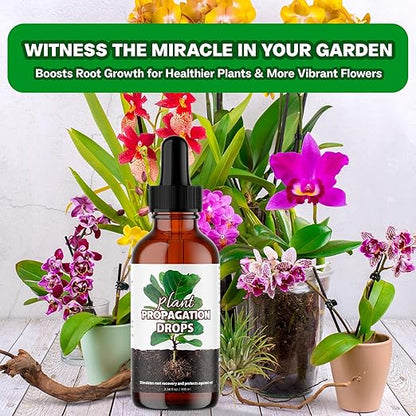 Propagation Plant Drops, Prop Solution for Healthier Roots & Care of Struggling Houseplants, 4oz