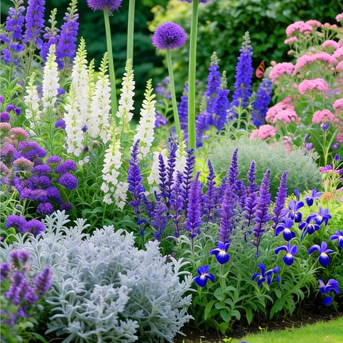 Mix Butterfly Bush Seeds for Planting, 300pcs Butterfly Bush Perennial Flower Seeds Non-GMO Heirloom Rare Herbs Plants, Open Pollinated Beauty Home Garden for Outdoors