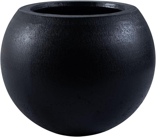Safavieh Outdoor Collection Gerand Black Concrete Planter (Fully Assembled)