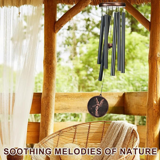 Wind Chimes for Outside, Vintage Angel Deep Tone Wind Chime Outdoor Clearance, Memorial/Festivals/Birthday Gift for Mom Dad Women Grandma, Home Garden Patio Decor (34" Angel)