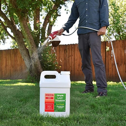 Extreme Grass Growth Lawn Booster- Liquid Spray Concentrated Fertilizer with Humic Acid- Any Grass Type- Simple Lawn Solutions (2.5 Gallon)