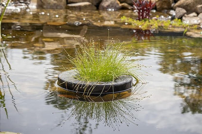 PondH2o Floating Aquatic Water Garden Pond Planter Basket, 10 Inch (26cm) Round Fabric Floatable Flower Plant Pot Aquaponics, Hydroponics, Flower Islands for Ponds and Water Features