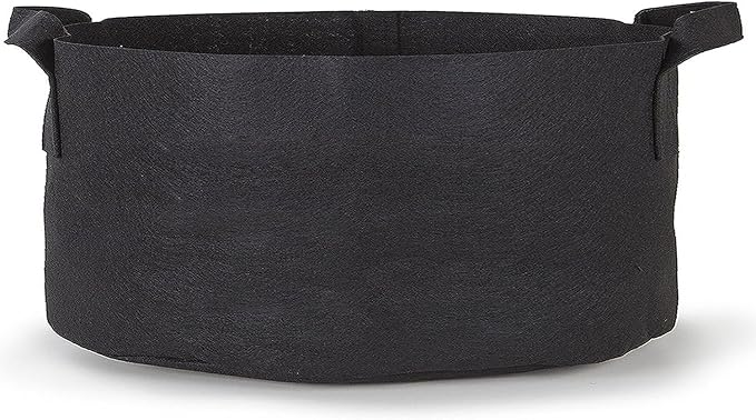 247Garden 2-Pack 100-Gallon Aeration Fabric Pot/Plant Grow Bag w/Handles (300GSM, Black, 18H x 40D)