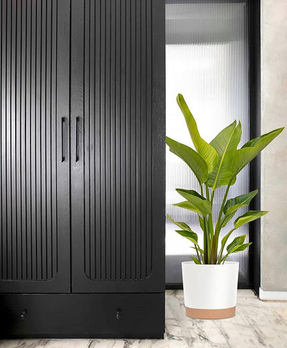 kubvici Plant Pots for Indoor Plants, 2 Pack 12 Inch Pots for Plants, Lightweight Large White Planters for Indoor Outdoor, Big Plastic Plant Pot Flower Pot with Drainage (12” White)