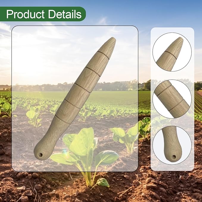 Garden Dibber with Measurement Lightweight Simple to Use 5.91inch Gardening Accessories Practical Handheld Bulb Planting Tool