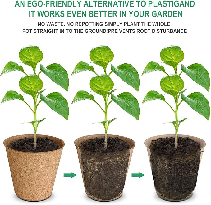 Biodegradable Peat Pots Set (60 Pots)