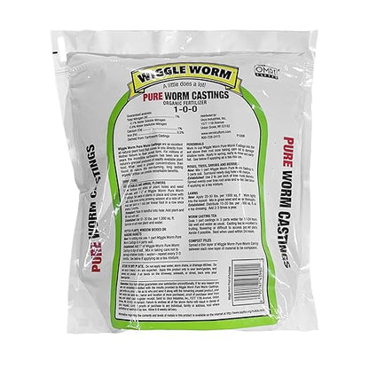 100% Pure Organic Mineral-Dense Worm Castings Fertilizer in Resealable Zipper Pouch, 4.5lbs - Improves Soil Fertility and Aeration for Growing Better Houseplants, Vegetables, and More