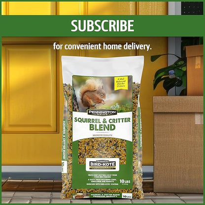 Pennington Pride Squirrel & Critter Blend, With Sunflower Seeds and Peanuts for Squirrels, Helps Keep Critters Away From Bird Feeders, 10-lb. Bag