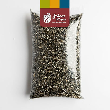Schoen Farms Striped Sunflower Seeds – Shelled & Hulled Bird Food – 10 lb Bag – Premium Wild Bird Seed for Cardinals, Jays & Finches