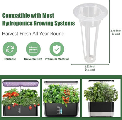 Lettuce Seed Pods Kit for Hydroponic, 12 Pods Red&Green Leaf Lettuce Grow Anything Kit for Indoor Hydroponics Growing System, Hydroponics Supplies with 12 Grow Sponges, 12 Plant Baskets