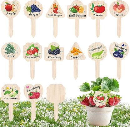 Vegetable Plant Label - 15PACK Garden Markers, Fruit Plant Labels for Outdoor Garden Waterproof, Plant Tags with Names, Indoor Patio Tags for Succulent Flowers Greenery Seedling