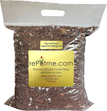 rePotme Fig & Ficus Potting Soil - Imperial Houseplant Mix - Standard Bag (8 Quarts) - Great Potting Mix for Indoor Plants